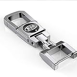 Kaolele Single Car Key Chain Suit for KIA Forte Optima Rio Sedona Sorento Soul Sportage Key Chain Key Ring Family Present for Man (Silvery)