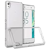 Sony Xperia XA Case, CoverON [ClearGuard Series] Hard Clear Back Cover with Flexible TPU Bumpers Slim Fit Phone Cover Case for Sony Xperia XA - Clear