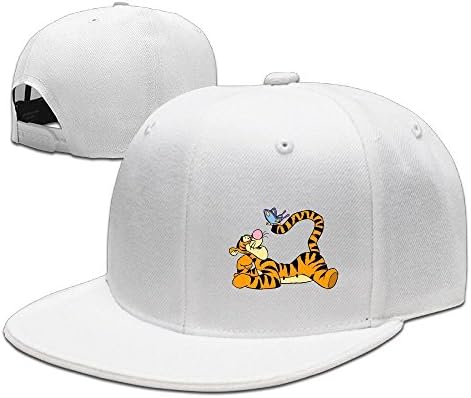 YQUE Unisex Pooh Bear Tigger Butterfly Fishing Caps Cap Hat White