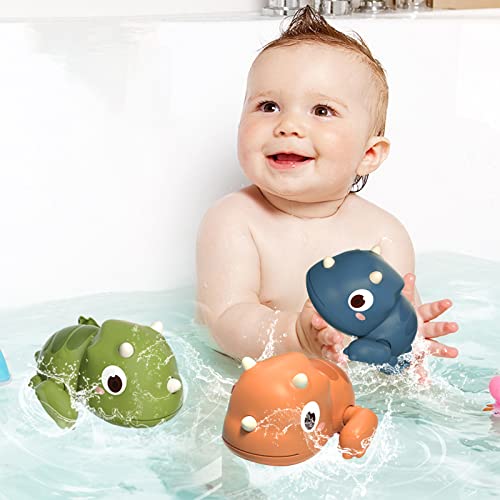 3pcs Wind Up Dinosaurs Baby Pool Toy, Swimming Cute Moving Dinosaurs