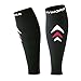 Rymora Calf Compression Sleeves Men Women Shin Splints Running (Pair Black) (L)