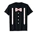 Hearts Bow Tie & Suspenders Valentine's Day Costume T-Shirt