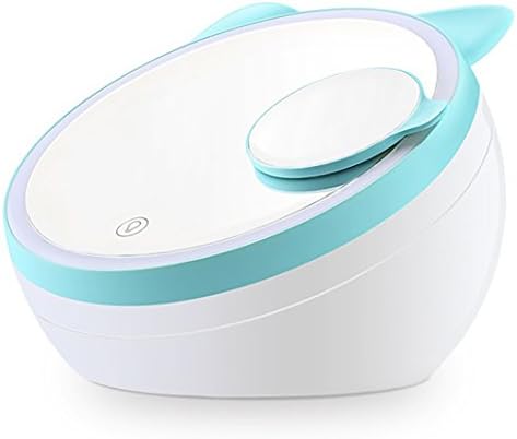 Foxy Vanity Mirror with Lights, Dual Tone LED, USB Rechargeable and 3X Magnification Spot Makeup Mirror (Fox - Sky Blue)