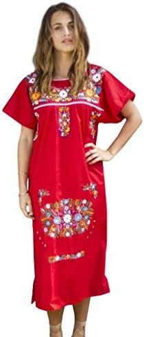 Liliana CruzHand Embroidered Authentic Mexican Peasant Dress
