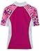 Tuga Girls Seaside S/S Rash Guard (UPF 50+), Blossom Pink, 13/14 yrs