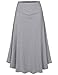 NEARKIN Womens High Waist A Line 1 Mile Wear Midi Wrinkle Skirt