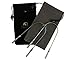 Metal Stainless Steel Tongue Cleaner Scrapers, dental hygiene oral care, rid of bacteria and bad breath, aid immune system, set of 2 with travel pouches - by Spiraliks