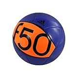 adidas Performance F50 X-ite II Soccer Ball, Power Blue/Warning Orange/Black, 4
