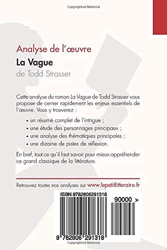 La Vague De Todd Strasser Analyse De L Oeuvre Comprendre La Litterature Avec Lepetitlitteraire Fr Amazon Fr Roland Nathalie Balthasar Florence Livres