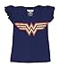 Wonder Woman Little Girls Wonder Woman Logo T-Shirt (6, Navy Blue)