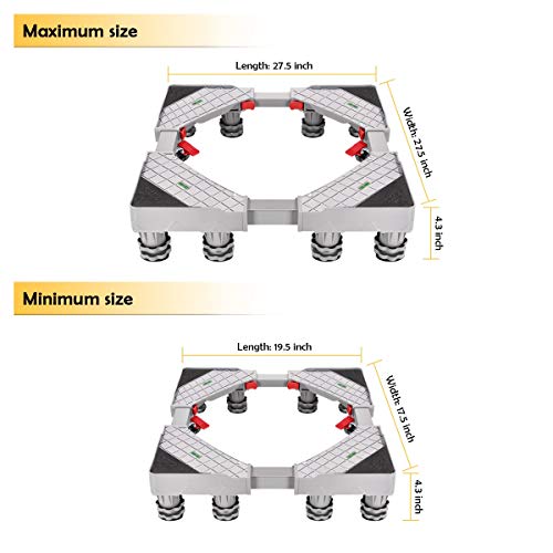 2 Refrigerator+Rollers+Adjustable+Locking+Pedestal