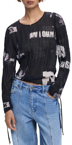 Desigual BLUS_Breaking News, 2000 Black, S