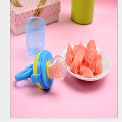Xbes Unique Rotating Handle Baby Fresh Food Feeder Pacifier Nibbler Infant Fruit Feeder Teething Toy with Free Clip