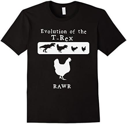 Mens Evolution Of The T- Rex Rawr T-Shirt Large Black