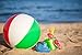 Kidsco 6 Pack Inflatable Beach Balls - 12 Inch, Rainbow Colored - For Swimming Pools, Pool Party, Playing, Volleyball, Beach, Ocean, Kids, & Adults