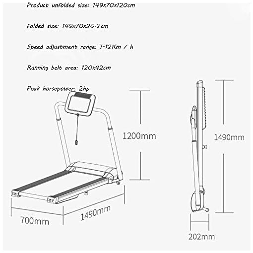 LC_Kwn Under Desk Treadmill, Folding Walking Jogging Machine with Display, Electric Motorized Treadmill for Home/Gym - Image 3