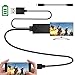 Kingm mhl to hdmi Adapter for Android Devices Micro USB to HDMI Adapter Converter Cable 1080P HDTV for Samsung Galaxy S2 S3 S4 Note 2 3 4 Galaxy Tab 3 8.0, Tab 3 10.1 Android Devices (5Pin + 11Pin)