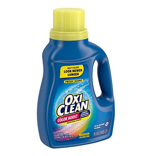 OXICLEAN COLOR BOOST LAUNDRY BRIGHTENER AND STAIN REMOVER LIQUID FRESH SCENT, 45 FL OZ