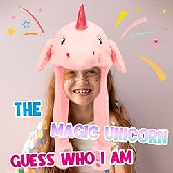 Hopearl Unicorn Hat with Ears Moving Jumping Pop Up