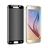 [Updated Version] Galaxy S6 Edge Plus Screen Protector, Privacy Tempered Glass Screen Protector Anti-Spy Full Coverage Screen Guard for Sumsung Galaxy S6 Edge Plus- Lifetime Replacement [Black]