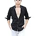 Zbrandy Men's Grandad Collar Hawaiian Casual Shirts
