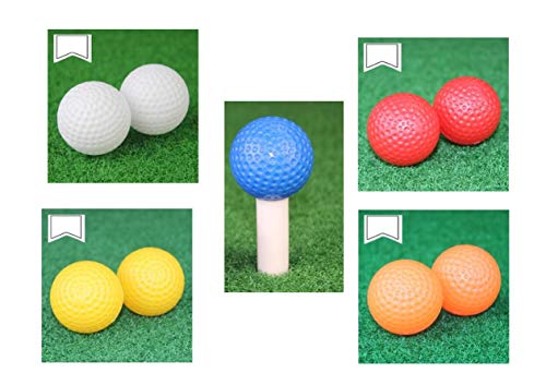 Plastic Practice Golf Training Balls for Indoor Swing Practice Driving Range 25 Pack + Storage Bag