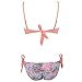JingQi Womens Push Up Diamond Decorated Beach Bandeau Bikini (Small, Orange)