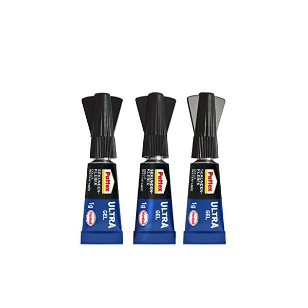 Pattex Sekundenkleber Ultra Gel Mini Trio, extra starker & flexibler Superkleber in 3 Tuben, Sekundenkleber Gel für z. B… – Bild 4