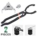 Keadic 2 Pieces 12 Inch Long Handle Oil Filter Plier and Universal Adjustable 3 Jaw 2 Way Oil Filter Wrench Remover Tool Set Perfect for Motorcycles Cars Trucks and More