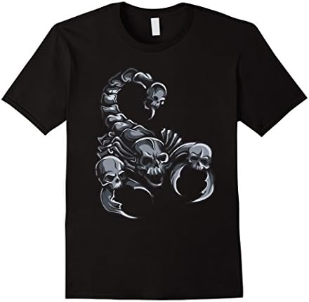 Mens Scorpion Skull T-Shirt 2XL Black