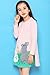 Girls Cotton Longsleeve Casual Dresses Striped Applique Cartoon by Fiream