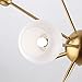 Housen Solutions Sputnik Chandelier 6 Lights Vintage Pendant Lighting Fixtures Mid Century Ceiling Chandelier Brushed Brass [UL Listed]