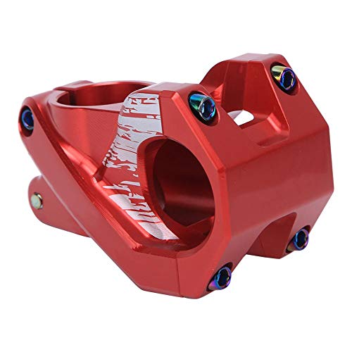 Bike Handlebar Stem 31.8mm Aluminium Alloy Hollow Handlebar Stem Cycling Mountain Bike Handlebar Riser(red)