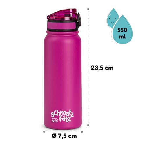 Schmatzfatz Klarstein Children's Thermal Water Bottle Non-Drip for Cold and Hot Water, Water Bottles for Boys and Girls, BPA Free, Metal Bottle for Boys and Girls, Thermos Water Bottle