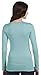 Bella Ladies Sheer Rib Long Sleeve Longer Length V-Neck T Shirt. 8750 - Large - Cream