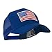 6 Panel Mesh American Flag White Patch Cap - Royal OSFM