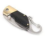 1Pc Mini Ebony Handle Folding Knife Outdoor Camping Survival Keychain Pocket