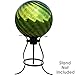 Sunnydaze Green Rippled Mirrored Surface Gazing Globe Ball, 10-Inch
