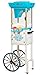 Nostalgia SCC399 Inch Tall Snow Cone Cart, Metal Scoop Makes 48 Icy Treats, Includes Storage Compartment, Wheels For Easy Mobility - White/Blue primary