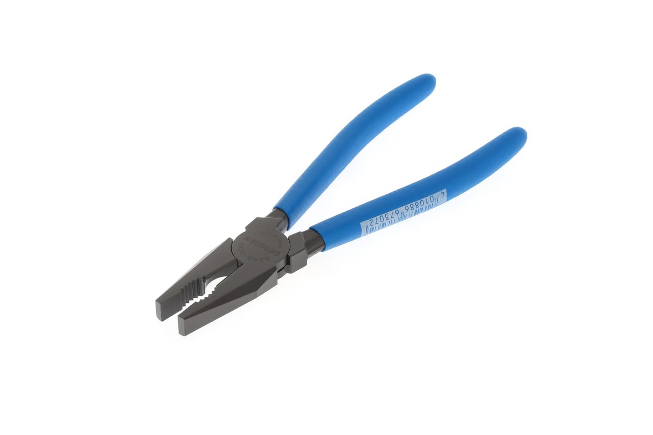 GEDORE Combination Pliers for Cutting/Holding/Twisting, Long Cutting Edges, Non-Slip Handles, European Pattern, Length 200 mm, 8245-200 TL