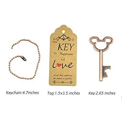 Aokbean 52pcs Vintage Skeleton Key Bottle Opener