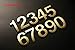 HopeWan Mailbox Numbers, 2 Inch Door Address Numbers Stickers for Apartment/Office/Home Room, Golden Shinny, Pack of 1 Set, 10 Pcs 3D numbers.(2