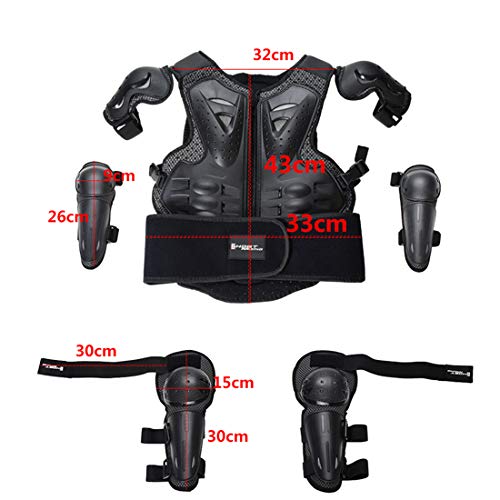 image for LLC-POWER Kid Body Armor Jacket, Children Chest Back Spine Protector V