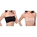 HOVEOX Women's Plus Size Padded Bandeau Strapless Bras Stretch Seamless Tube Top Bra Large, 2PACK/Lot (Black + Nude)
