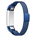 Pumsun Magnetic Loop Band For Fitbit Alta Smart Watch, Stainless Steel (Blue)