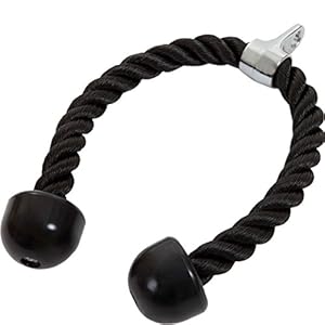 ScSPORTS® Triceps touw dubbbelhandig, Triceps rope, Met kunststof uiteinden, 68 cm lang, Voor krachtstation en fitness…