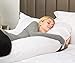 QUEEN ROSE Pregnancy Pillow -Maternity Body Pillow U Shaped,Support Back/Neck/Head with Cooling Cover (55in, White)