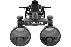 XUX 3.5X 420mm Binocular Loupes DY-102 Metal Clip Type Magnifier Optical Glass