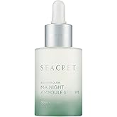 SEACRET Minerals Bio Skin Glow Face Serum, Multi-Acid Complex Night Serum for Face, Ampoule, 1 Fl Oz / 30 ml
