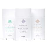 Explore Naturals Baking Soda Free Deodorant 3-Pack (Cool Cucumber, Lilac Bloom, Bamboo Bliss) - Aluminum-Free, For Sensitive Skin - Paraben, Phthalate & Cruelty Free, Made in USA